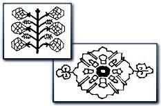 Rose motif from an Oriental rug